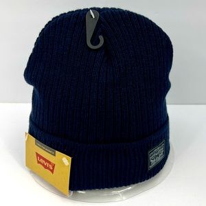 LEVI’S, WARM & COMFORTABLE BEANIE, LINED WITH FLEECE, UNISEX,ONE SIZE, NAVY BLUE